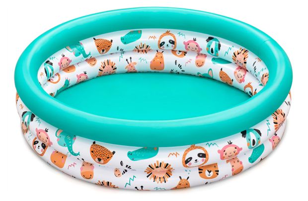 Бассейн надувной детский BESTWAY с тремя кольцами Safari Pals, 1,02 м x 25 см