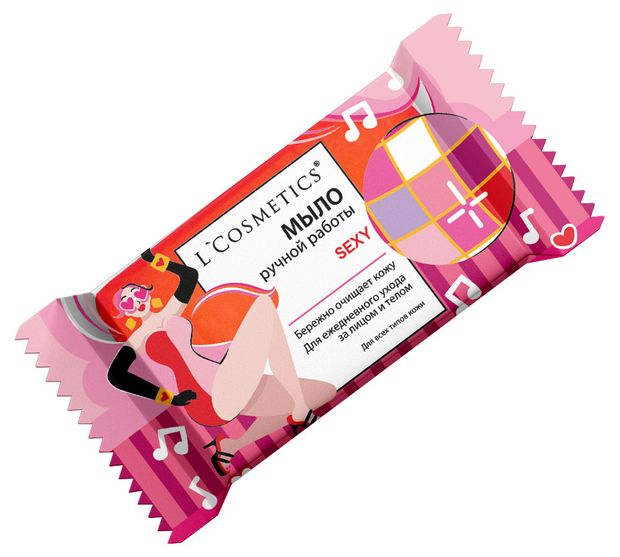 Мыло косметическое L'Cosmetics Sexy 212 парфюм ручная работа, 80 г