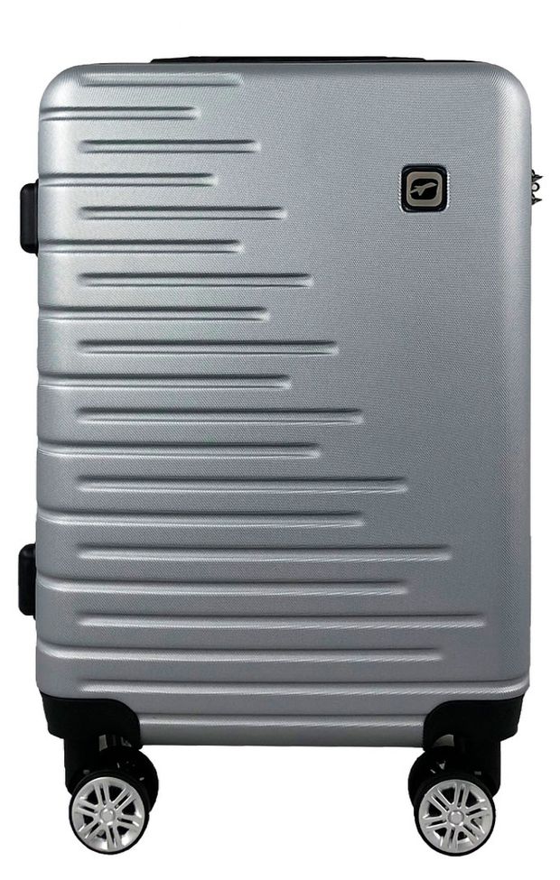 Чемодан жесткий Airport серый 8 колес, р S