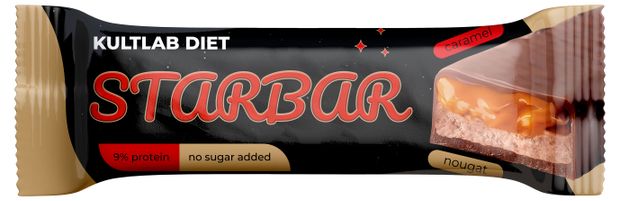 Батончик протеиновый глазированный Starbar Kultlab Diet 45 г 115₽