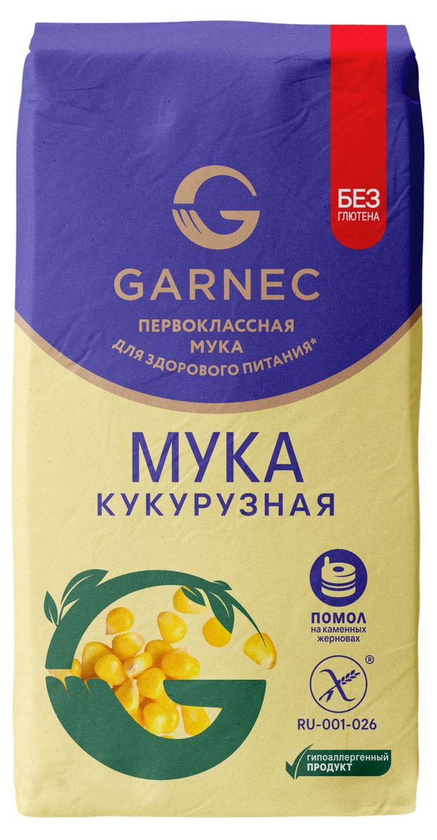 Мука кукурузная Garnec без глютена, 500 г