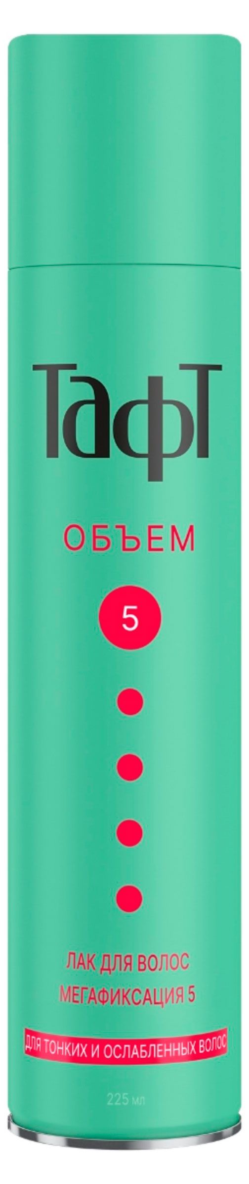 Лак для волос Тафт Объем мегафиксация, 225 мл
