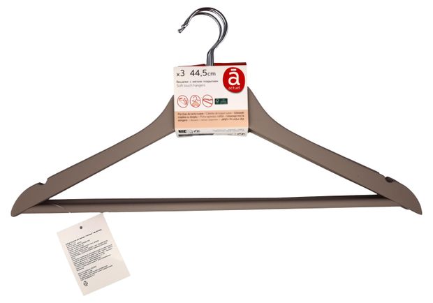 Набор вешалок для одежды Actuel деревянные 44,5х1,2х23 см, 3 шт