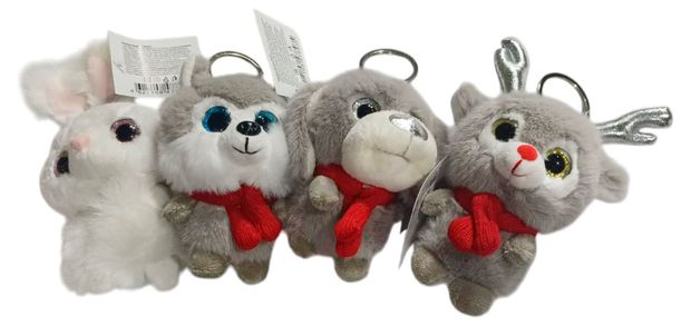 Брелок-игрушка пушистый Милашка 12х4 см, 1 шт в ассортименте