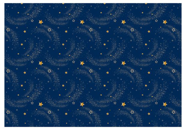 Бумага упаковочная АШАН Красная птица Новый год мелованная синяя 1м х 07м 1 шт 105₽