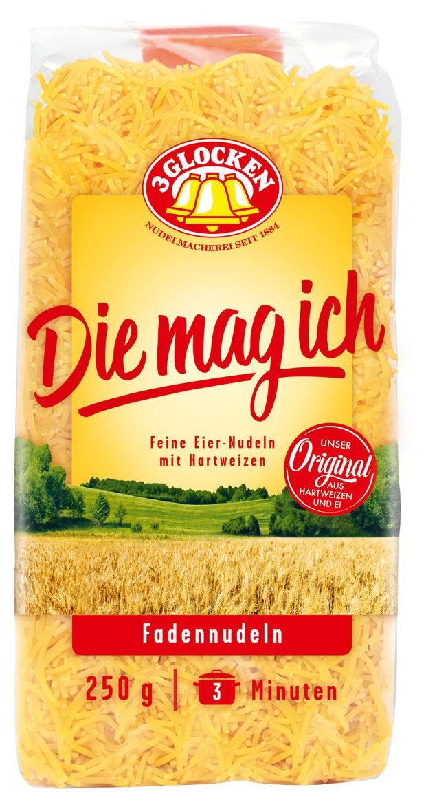 Макаронные изделия 3 GLOCKEN Die mag ich вермишель Германия 250 г 165₽