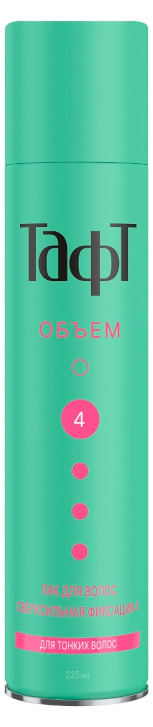 Лак для волос Тафт cила объема сверхсильная фиксация, 225 мл