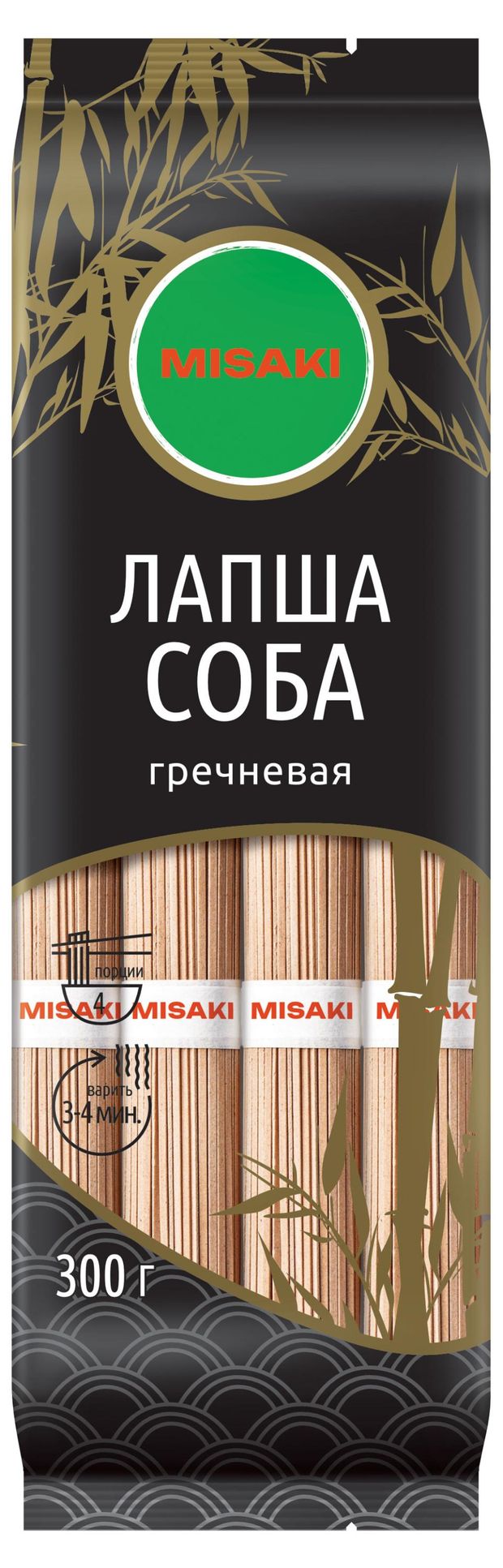 Макаронные изделия Misaki Лапша соба гречневая Китай, 300 г