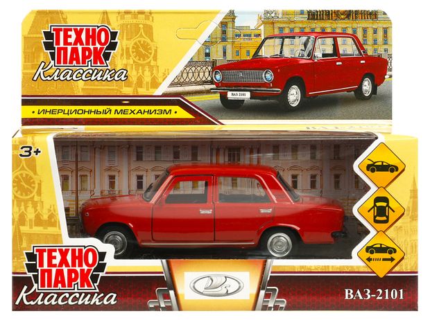 Машина Технопарк Металлическая инерционная ВАЗ-2101 1 шт в ассортименте 940₽