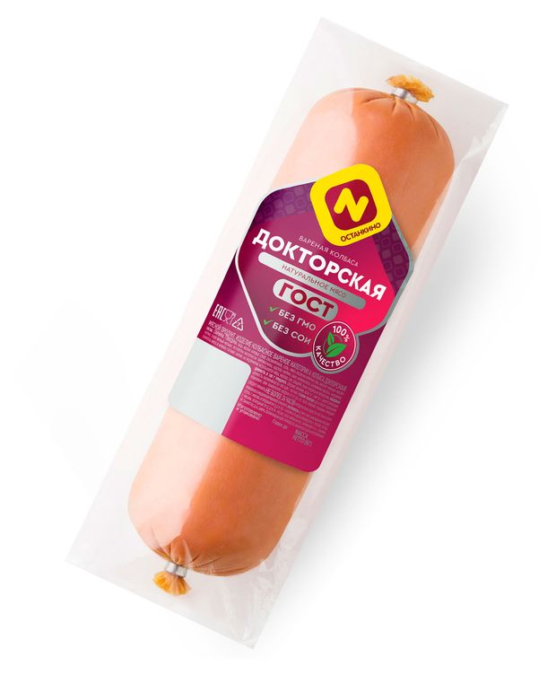 Колбаса вареная Останкино Докторская вес 900₽