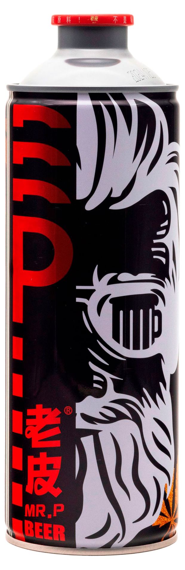 Пивной напиток светлый Mr. P Beer с маракуйей нефильтрованный 3,7% Китай, 0,98 л