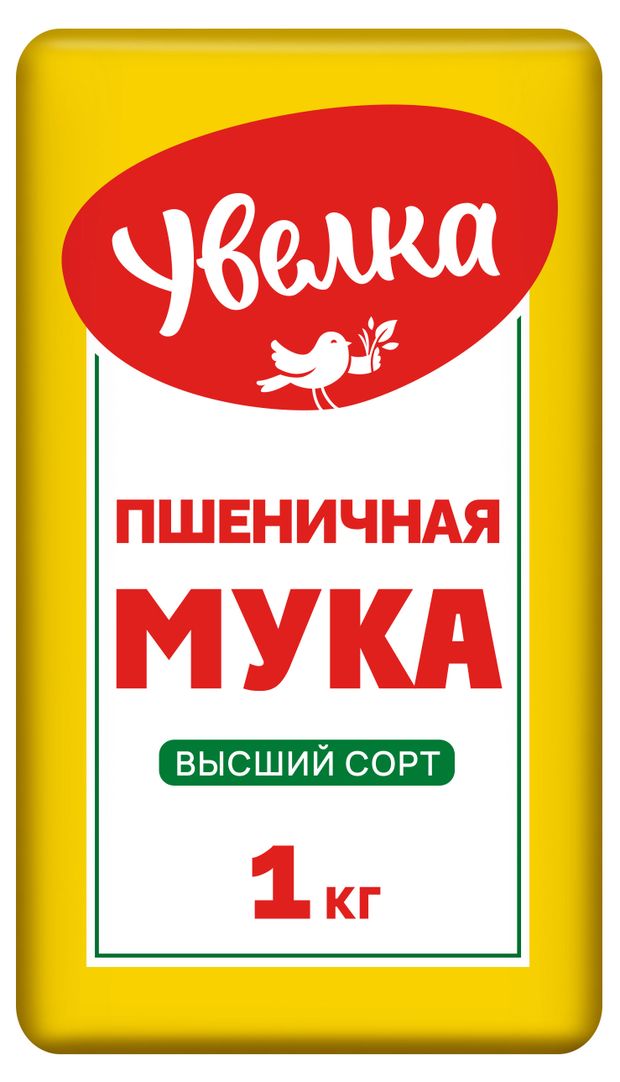 Мука пшеничная Увелка высший сорт 1 кг 60₽