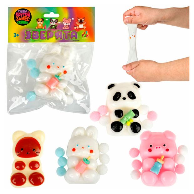 Игрушка-антистресс 1TOY Крутой замес Таба сквиш звери 1 шт в ассортименте 205₽