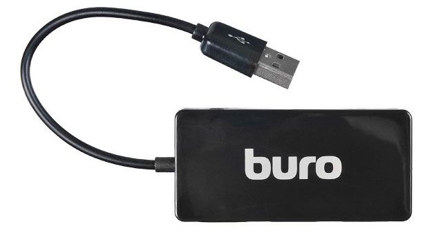 Разветвитель BURO BU-HUB4-U2.0-SLIM черный