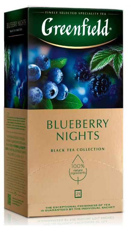 Чай черный Greenfield Blueberry Nights, 25х1,5 г