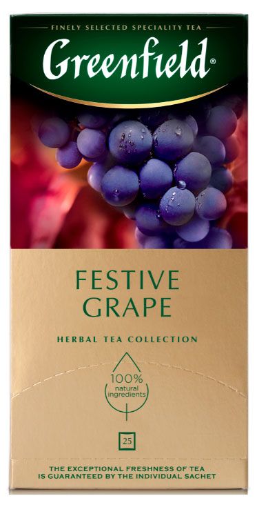 Напиток чайный Greenfield Festive Grape 25х2 г 200₽