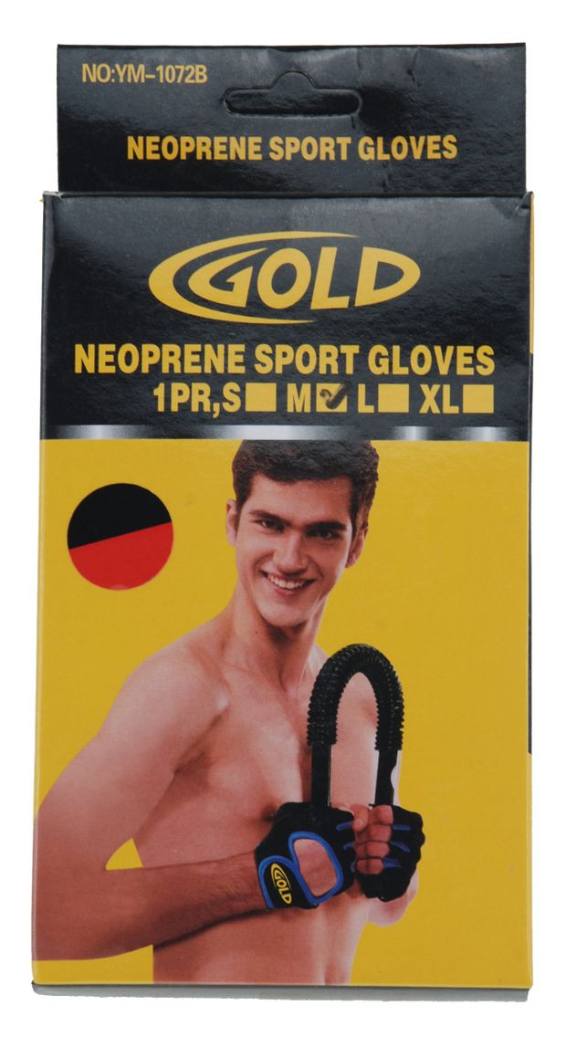 Перчатки для фитнеса Gold неопреновые, 1 пара в ассортименте