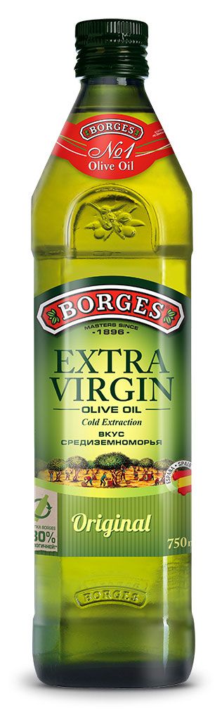 Масло оливковое Borges Extra Virgin нерафинированное для салатов Испания 750 мл 1000₽