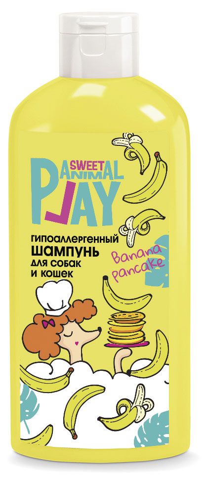 Шампунь для собак и кошек Animal play Банановый панкейк 300 мл 215₽