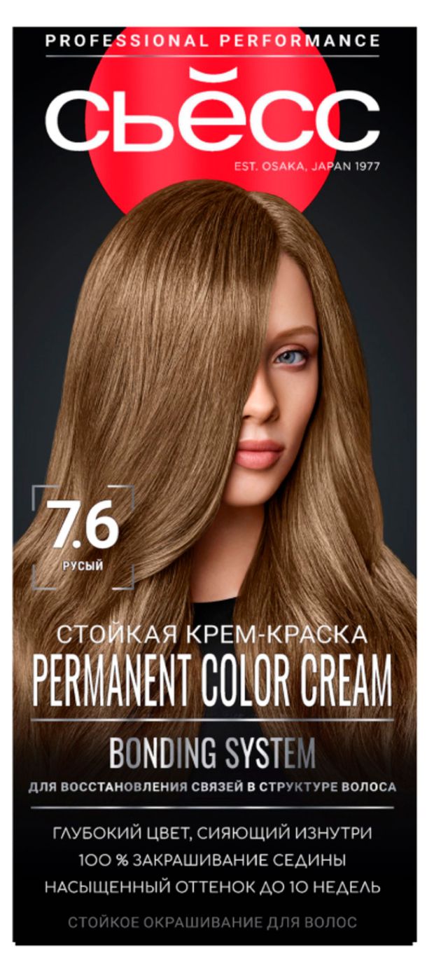 Крем-краска стойкая для волос Сьёсс Color Русый тон 7-6, 115 мл