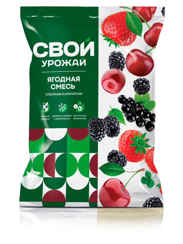 Ягодная смесь Свой Урожай быстрозамороженная, 300 г