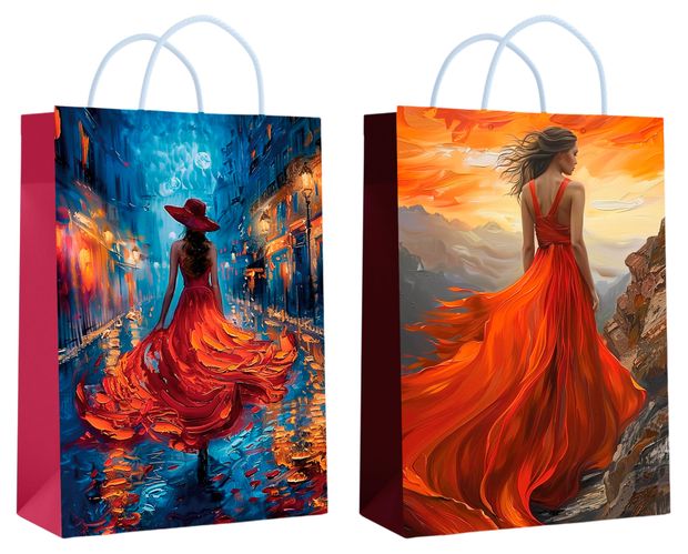 Пакет подарочный Centrum Красное платье 33х45х12 см 1 шт в ассортименте 145₽