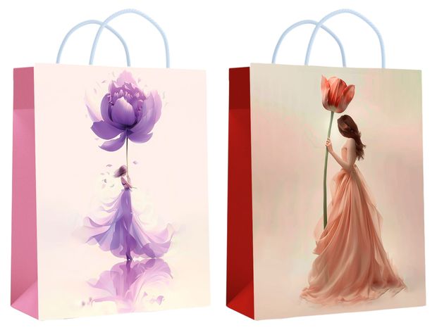 Пакет подарочный Centrum Девушка с цветком 18х23х10 см 65₽