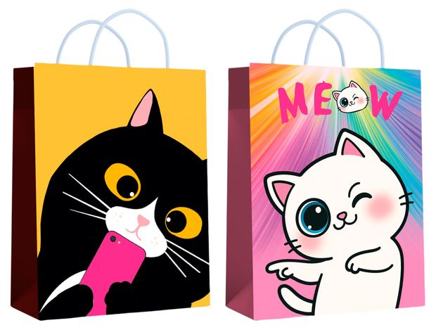 Пакет подарочный Centrum Котики 18х23х10 см 1 шт в ассортименте 125₽