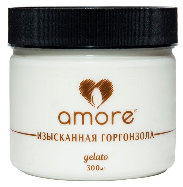 Мороженое молочное сырное Amore Джелато Изысканная с сыром горгонзола БЗМЖ, 300 мл