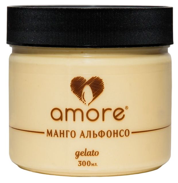 Мороженое молочное фруктовое Amore Джелато Манго Альфонсо БЗМЖ, 300 мл
