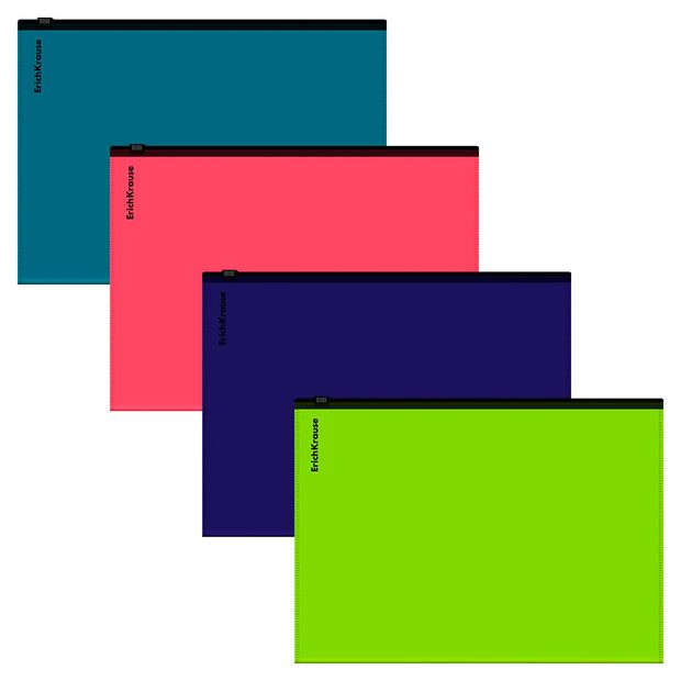 Zip-пакет ErichKrause Matt-touch Reef пластиковый A5+ непрозрачный, 1 шт в ассортименте