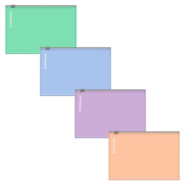 Zip-пакет ErichKrause Matt Pastel Bloom пластиковый C6 непрозрачный, 1 шт в ассортименте