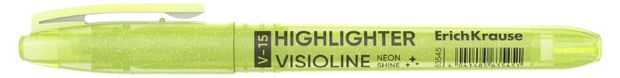 Текстмаркер ErichKrause Visioline V-15 Neon Shine желтый, 1 шт