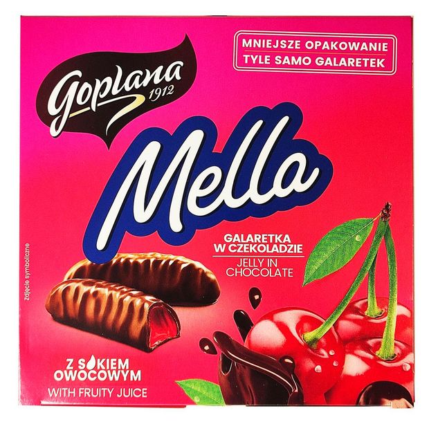 Конфеты желейные Mella Goplana вишня в шоколадной глазури Польша, 190 г