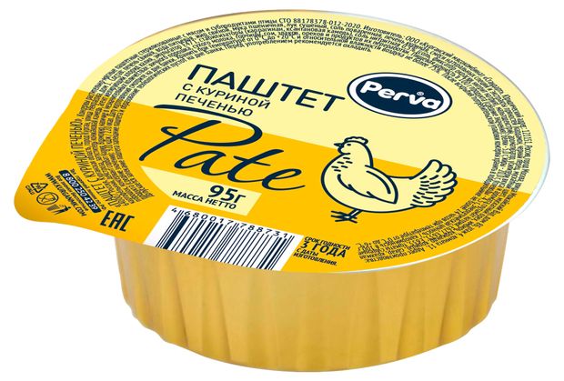 Паштет Perva Extra с куриной печенью 95 г 85₽