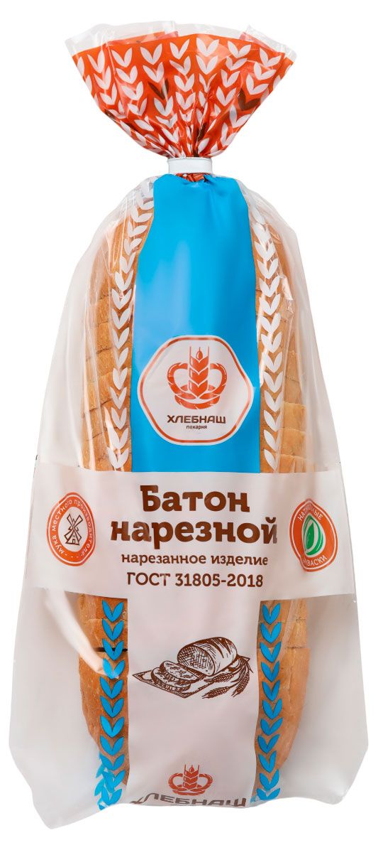 Батон нарезной Хлебнаш нарезка, 300 г