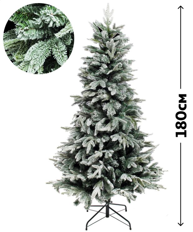 Ель искусственная Actuel Grey заснеженная, 180 см