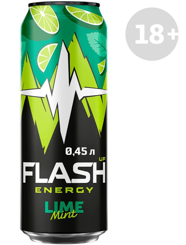 Напиток энергетический Flash Up мятный лайм 450 мл 90₽