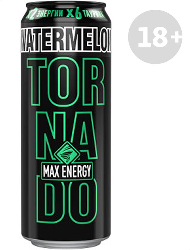 Напиток энергетический Tornado Max Watermelon 450 мл 90₽
