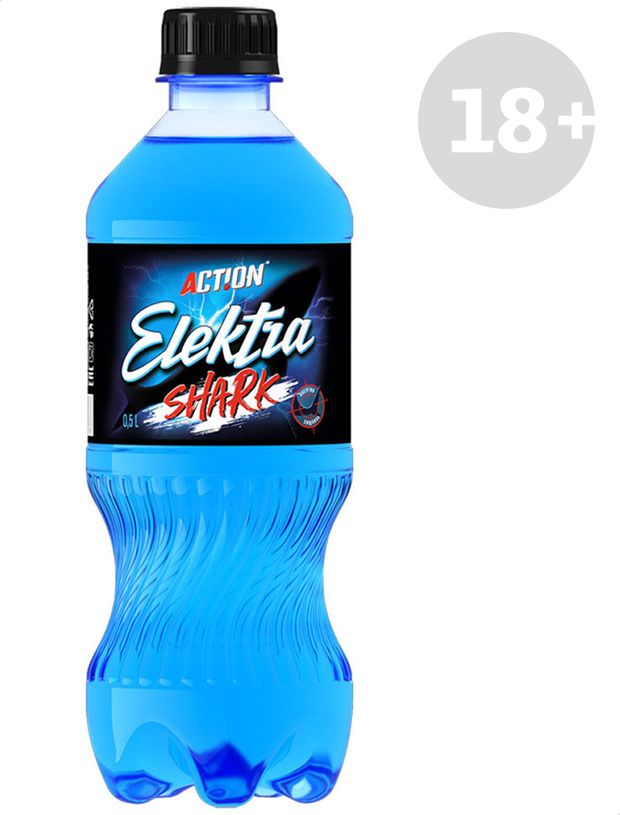 Напиток газированный Action! Elektra shark тонизирующий безалкогольный, 500 мл