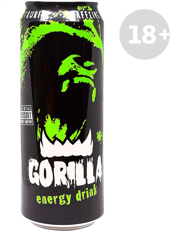 Напиток энергетический Gorilla банка, 450 мл