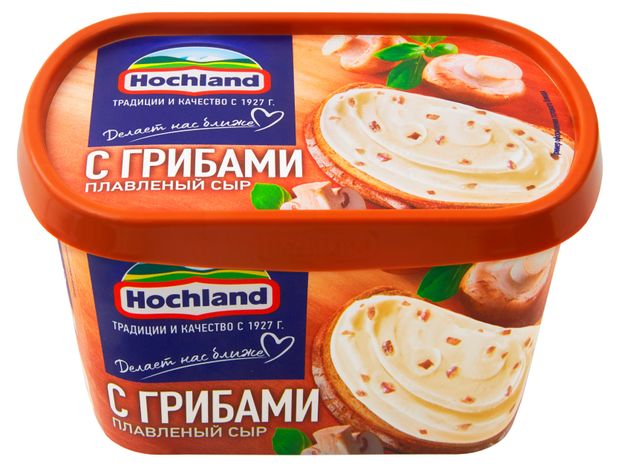 Сыр плавленый с грибами Hochland ванночка 55 БЗМЖ 400 г 280₽