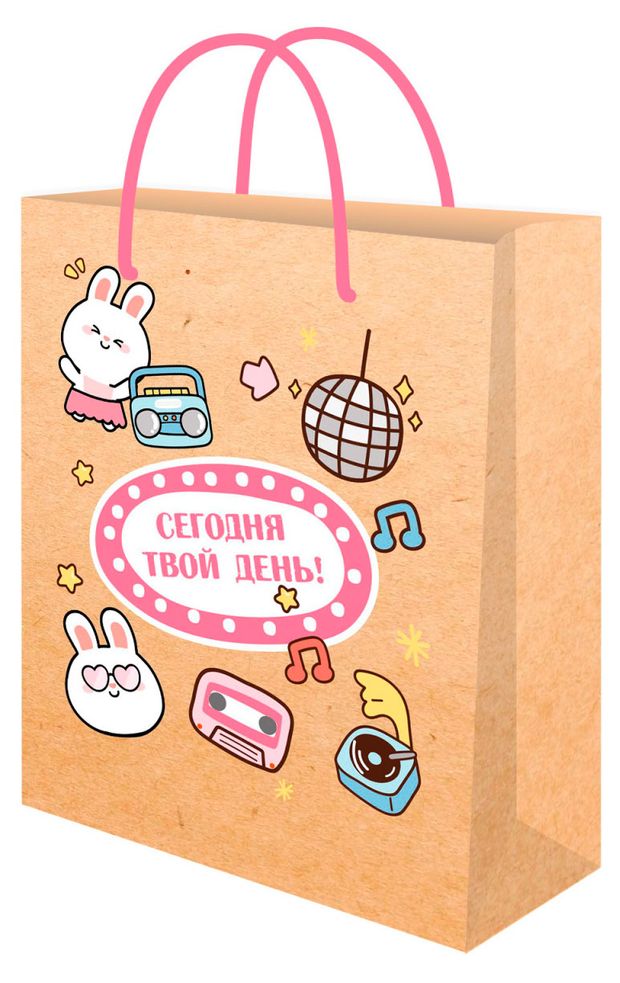 Пакет подарочный Miland Крафт 18х23х10 см 1 шт в ассортименте 56₽