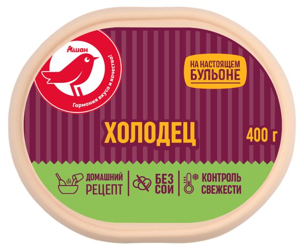 Холодец АШАН Красная птица 400 г 180₽
