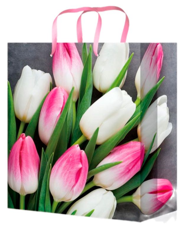 Пакет подарочный Miland Optima Цветы 264х327х8 см 1 шт в ассортименте 95₽