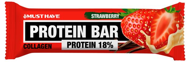 Батончик протеиновый Must Have Клубника 50 г 44₽