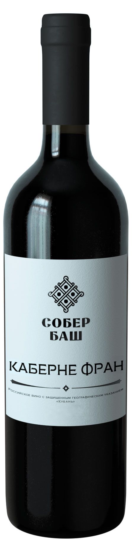 Вино Собер Баш Каберне фран красное сухое Россия, 0,75 л