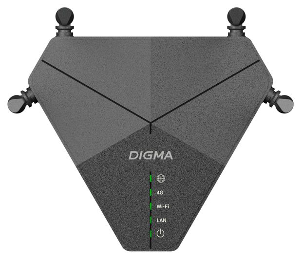 Роутер беспроводной DIGMA DWR-N302LTE N300 10100BASE-TX3G4G cat 4 черный 3800₽
