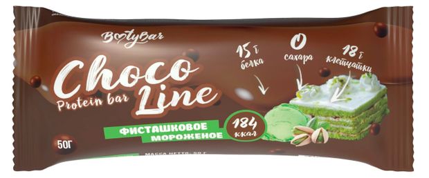 Батончик протеиновый BootyBar Choco Line Фисташковое мороженое 50 г 160₽