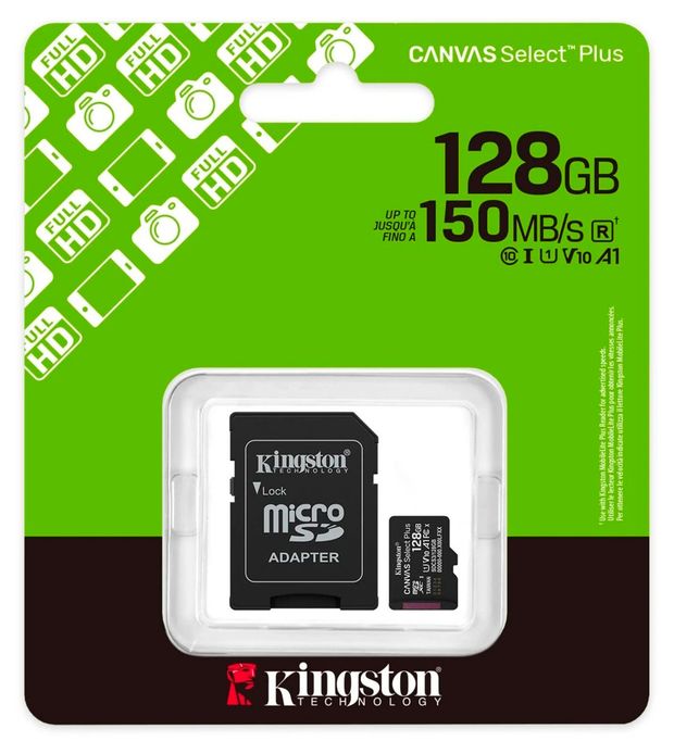 Карта памяти Kingston U1 SDCS3128GB 1500₽
